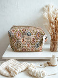 Pochette Jacquard "Mosaïque" – Palette de Couleurs Naturelles