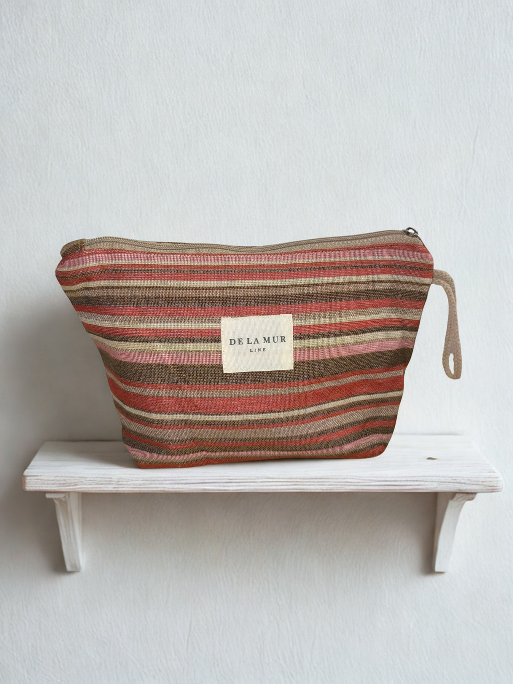 Grande Pochette Jacquard "Sienna" – Rayures Multicolores