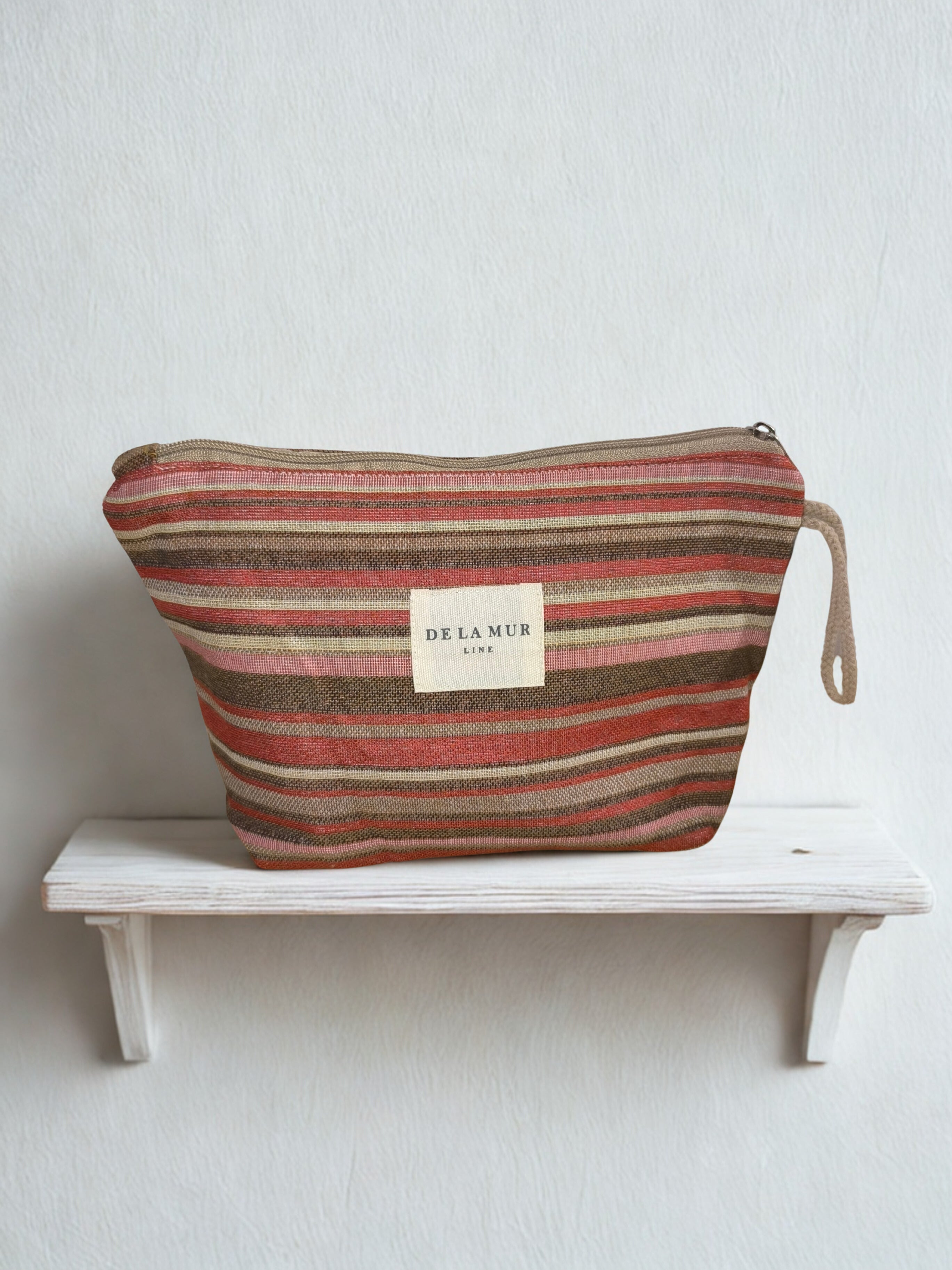 Grande Pochette Jacquard "Sienna" – Rayures Multicolores