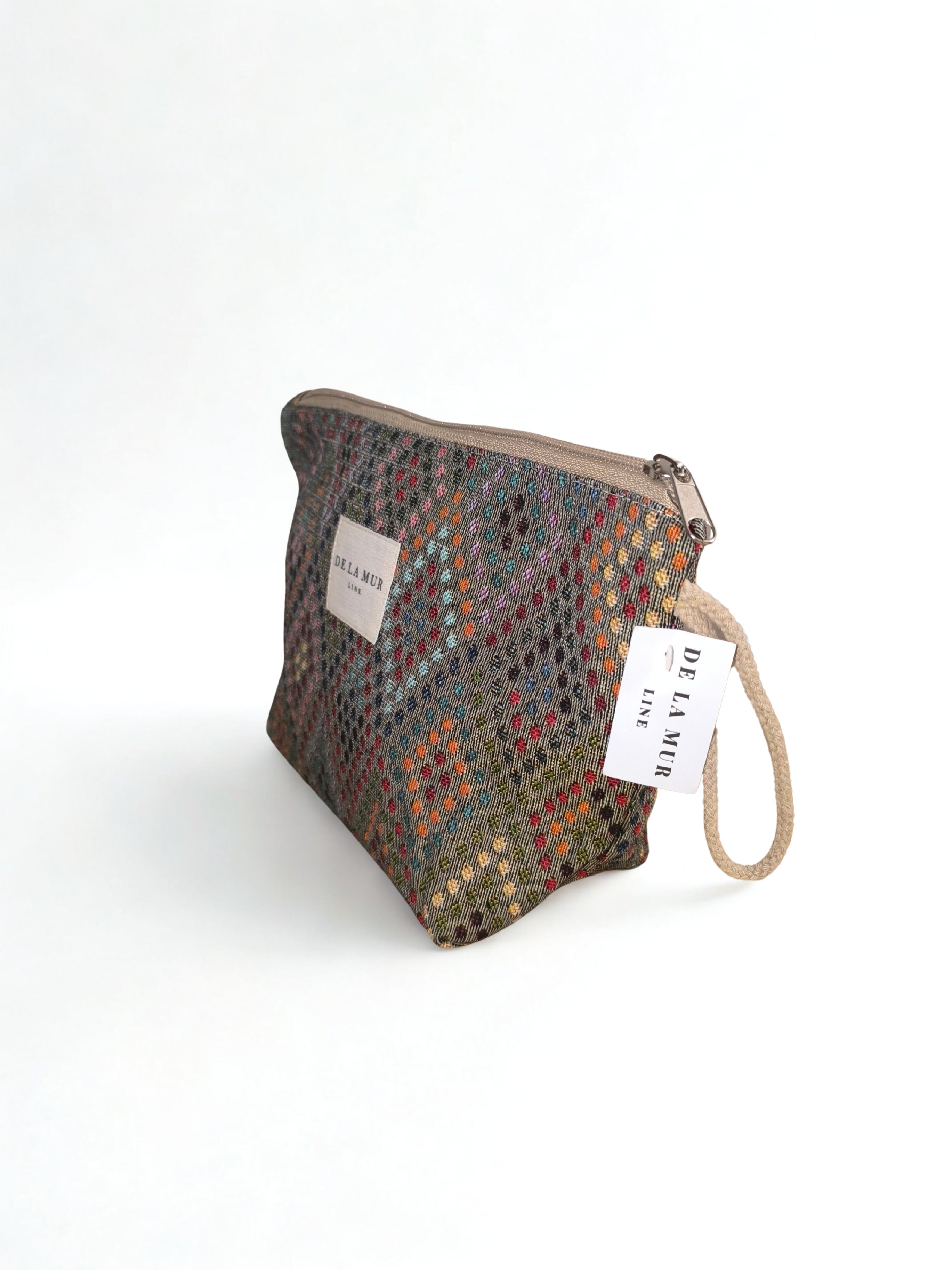 Grande Pochette Jacquard "Confetti" – Pointillisme & Couleurs