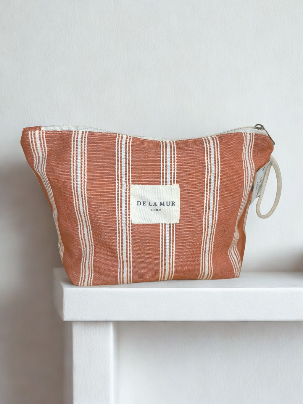 Grande Pochette Jacquard "Terre de Sienne" – Rayures Chic
