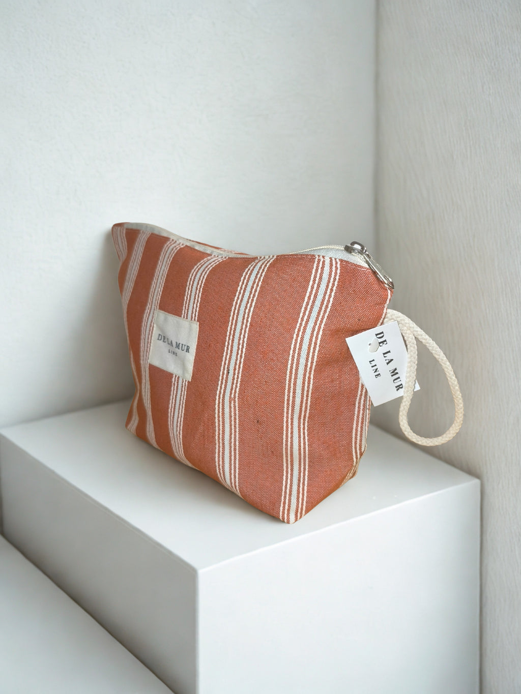 Grande Pochette Jacquard "Terre de Sienne" – Rayures Chic