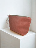 Grande Pochette "Rose Terracotta" – Velours Côtelé & Douceur