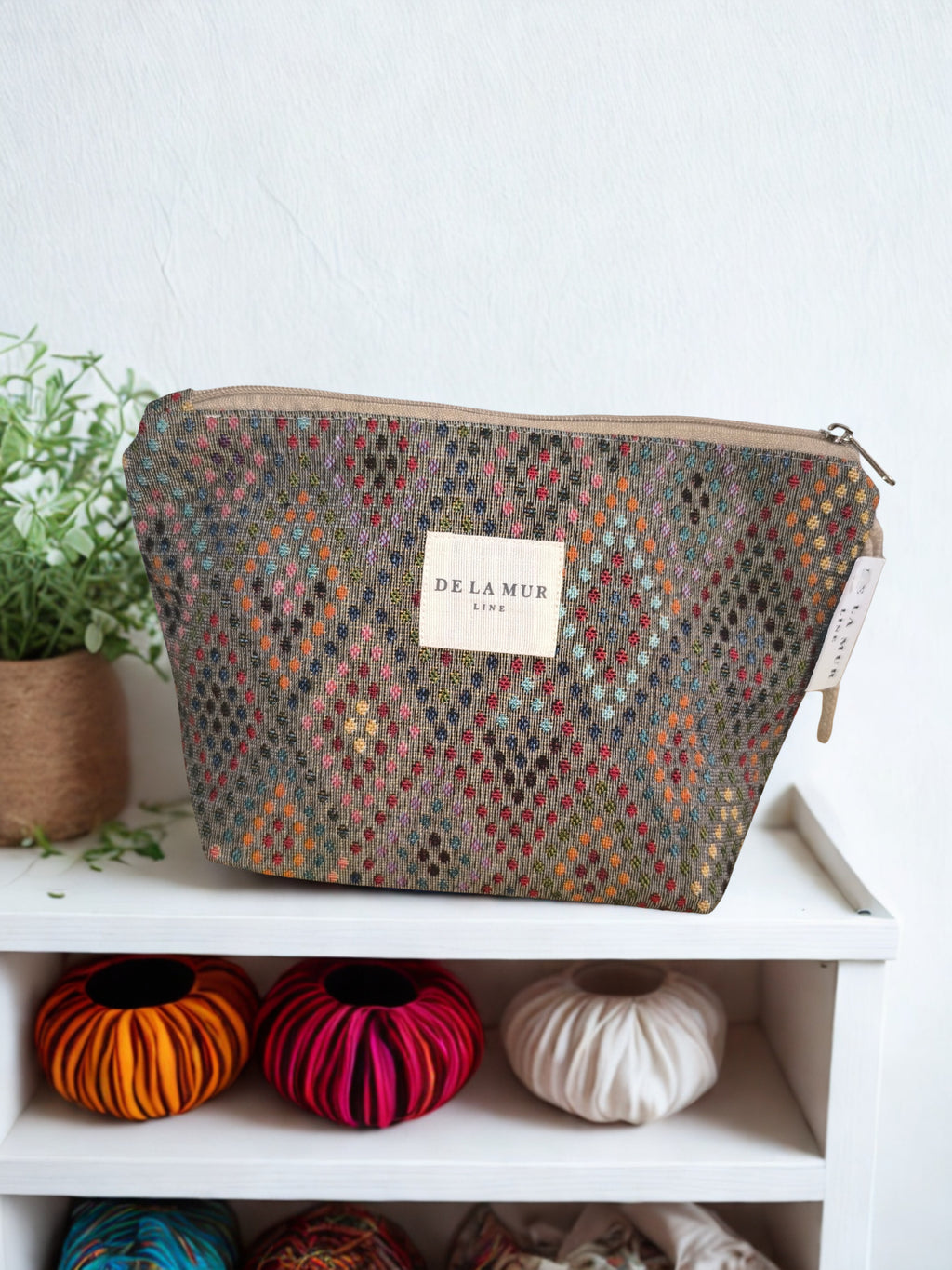 Grande Pochette Jacquard "Confetti" – Pointillisme & Couleurs